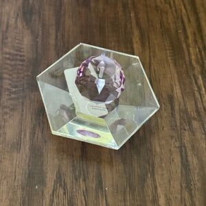 Anthropologie Purple Crystal Candle Holder